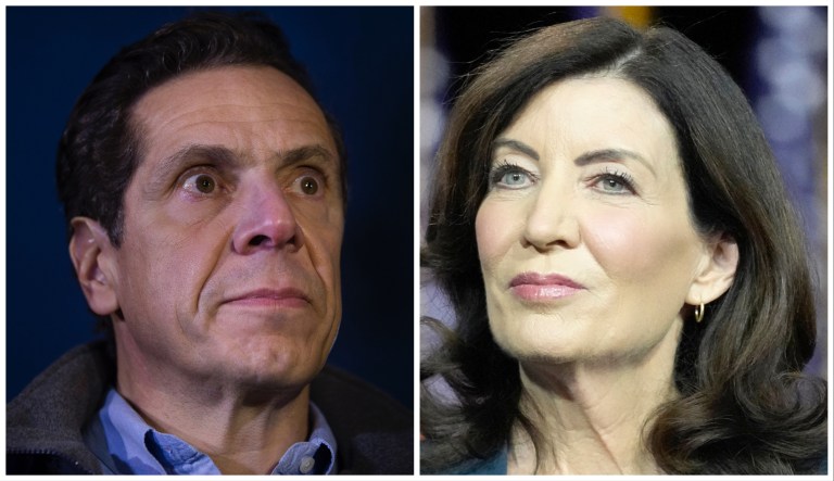 Andrew Cuomo and Kathy Hochul.