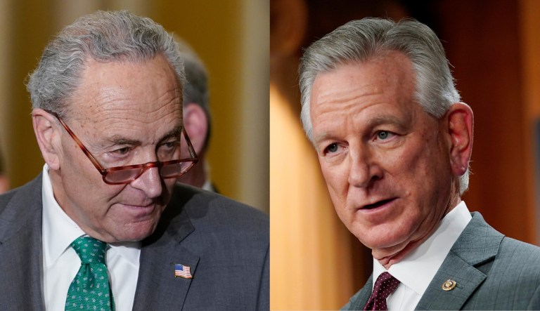 Senate Majority Leader Chuck Schumer (D-NY) is reportedly planning to ratchet up his scuffle with Sen. Tommy Tuberville (R-AL) over his block on Pentagon nominations.