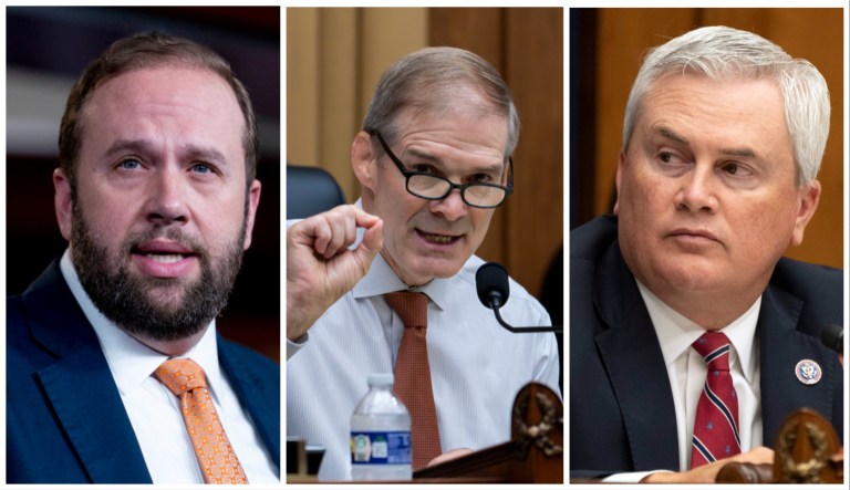 Reps. James Comer (R-KY), Jim Jordan (R-OH), and Jason Smith (R-MO) released an outline of the House impeachment inquiry into President Joe Biden. 