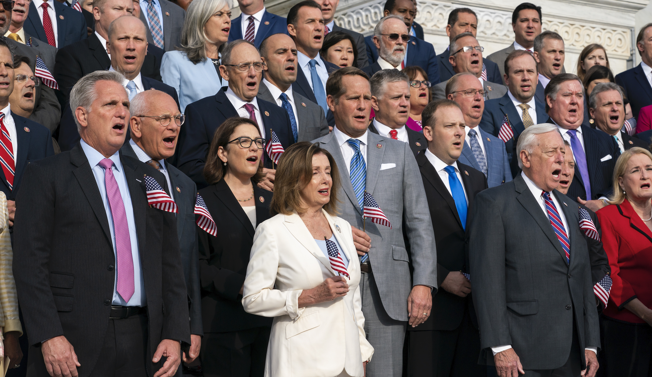 WATCH: Congress sings God Bless America on Capitol steps