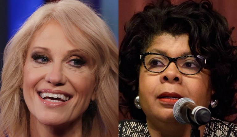 Kellyanne Conway and April Ryan.
