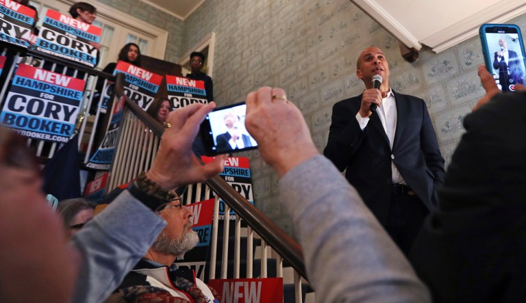 Cory Booker promises to pick woman as vice-presidential running mate