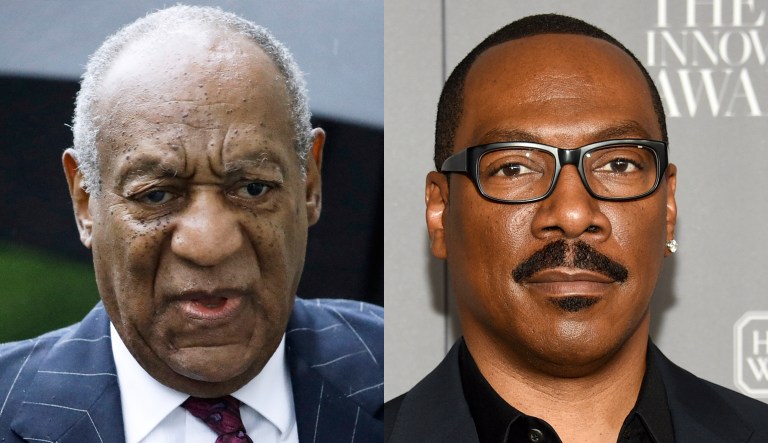 Pictured are Bill Cosby, left, and Eddie Murphy, right.