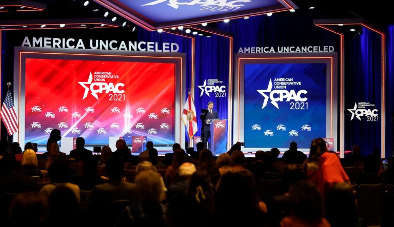 Design firm takes responsibility for CPAC stage, claims there was no intention to resemble Nazi symbol