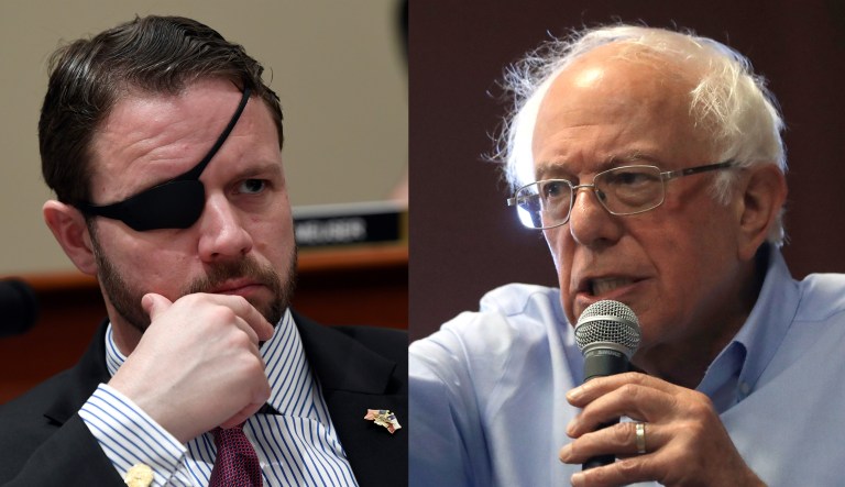 Rep. Dan Crenshaw and Sen. Bernie Sanders
