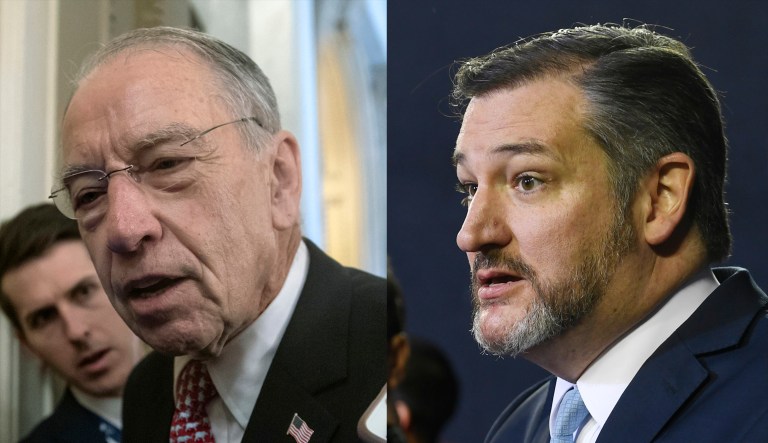 Ted Cruz and Chuck Grassley are shown.