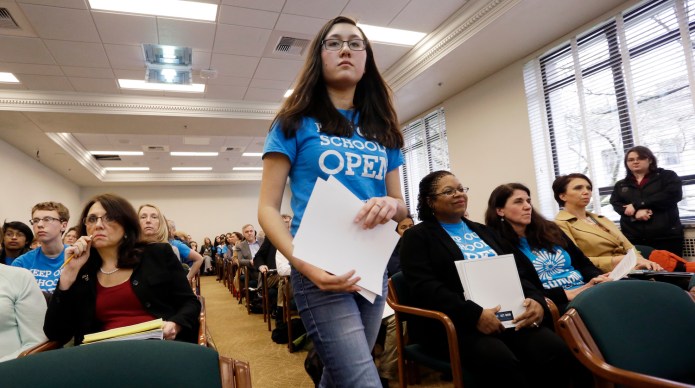 Jeffries said the platform change moved the party away from President Obama's education policies. (AP Photo/Elaine Thompson)