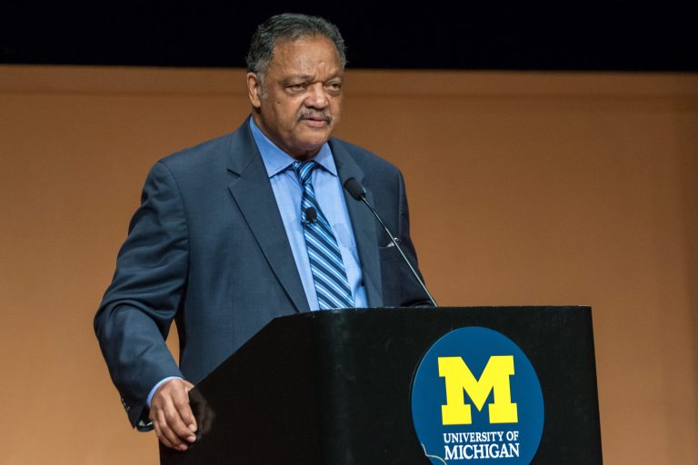 Jesse Jackson praises Fidel Castro. (Matt Weigand/The Ann Arbor News via AP)