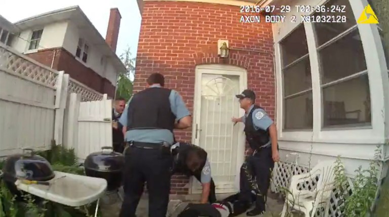 The officer's body camera recorded all but the moment he opened fire on Paul O'Neal. (screenshot)