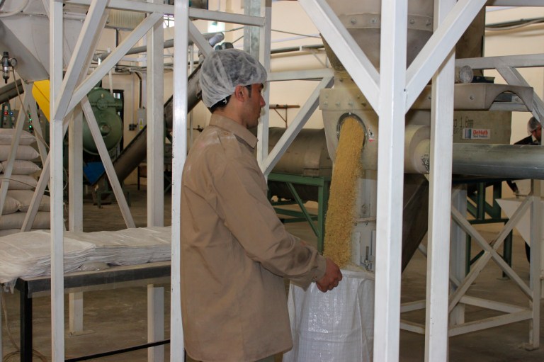 Soybeans being processed in Mazar-e Sharif, Afghanistan (Photo: SIGAR)