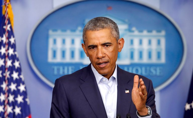 President Barack Obama speaks in the James Brady Press Briefing Room of the White House in Washington, Monday, Aug. 18, 2014. Taking a two-day break from summer vacation, President Barack Obama met with top advisers at the White House Monday to review developments in Iraq and in racially charged Ferguson, Mo., two trouble spots where Obama has ordered his administration to intervene. (AP Photo/Charles Dharapak)