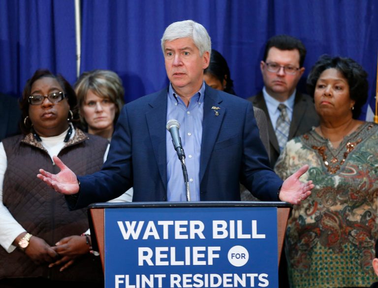 Two House Democrats are asking Michigan Gov. Rick Snyder to direct 15 current and former state government officials to consent to interviews regarding the Flint water crisis. (AP Photo/Paul Sancya, File)