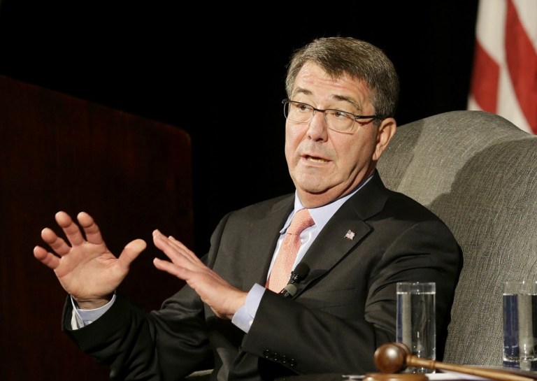 There are limits on what I can say about the case that's been in the news lately, I'm sure you know which one I'm talking about, particularly because it's under litigation and it's a law enforcement matter,? Ash Carter said. (AP Photo)