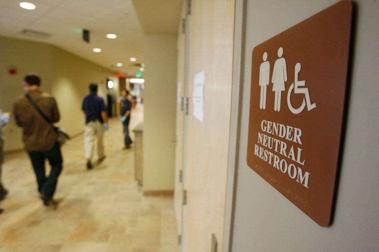The obvious way to do that is to add unisex/family bathroom options. Adding gender-neutral bathroom facilities will not, of course, satisfy everyone. (AP Photo/Toby Talbot)