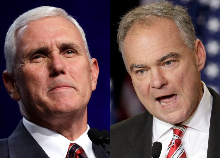 Here are five questions that Tuesday's debate moderator, Elaine Quijano of CBS News, should ask Tim Kaine and Mike Pence. (AP Photos)