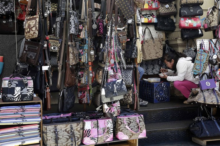 Officials said most of the pirated goods, 52 percent, were made in China. Clothing and jewelry were the top two products. (AP Photo/Seth Wenig)