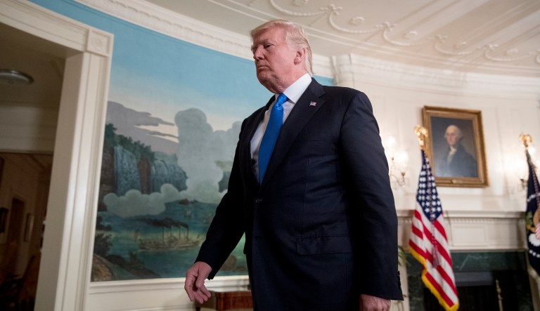 House Majority Whip Steve Scalise thanked a number of world leaders during his emotional return to the Capitol Thursday, but President Trump was not among them. (AP Photo/Andrew Harnik)
