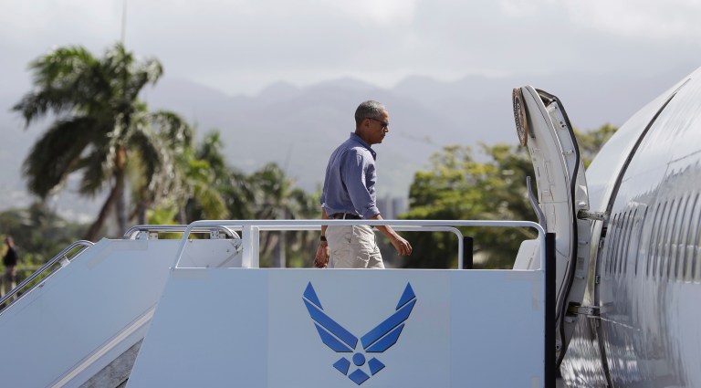 Two Marines who were interviewed in the course of an investigation of January's deadly collision of two Marine Corps helicopters off Hawaii told investigators that President Obama's Christmas vacation was a factor in pilots not getting enough flying hours to maintain their proficiency. (AP Photo/Carolyn Kaster)