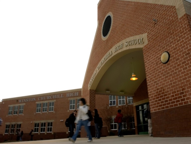 Winston Churchill High School in Potomac is one of the Montgomery County schools that will house an autism resource center. (Examiner file photo)