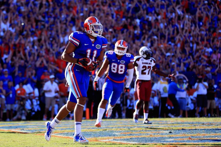 Chris Trotman/Getty Images
Redskins third-round draft pick Jordan Reed had 45 catches for 559 yards and three touchdowns last year for Florida.