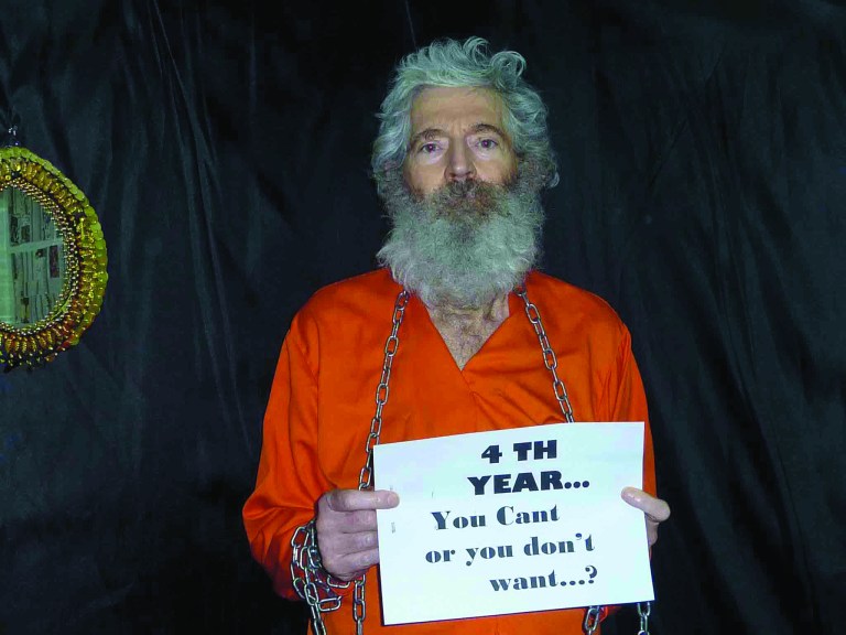 This undated handout photo provided by the family of Robert Levinson, shows retired-FBI agent Robert Levinson. Levinson, 64, went missing on the Iranian island of Kish in March 2007. Levinson's family received these photographs of him in April 2011. U.S officials suspect the Iranians or its proxies are holding Levinson hostage. (AP Photo/Levinson Family)