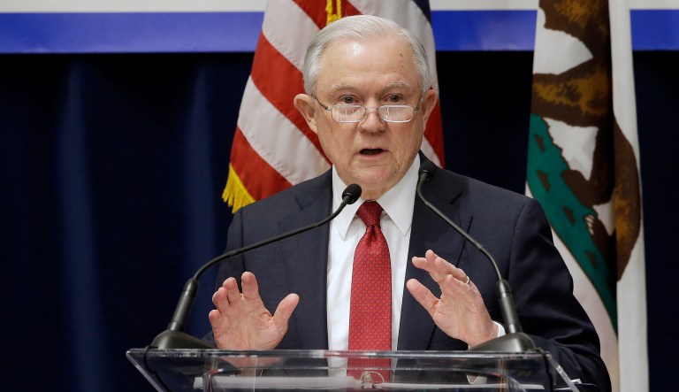 Attorney General Jeff Sessions said on Saturday that the nationwide injunctions over President Trump's rescission of an Obama-era immigration program and the travel ban 