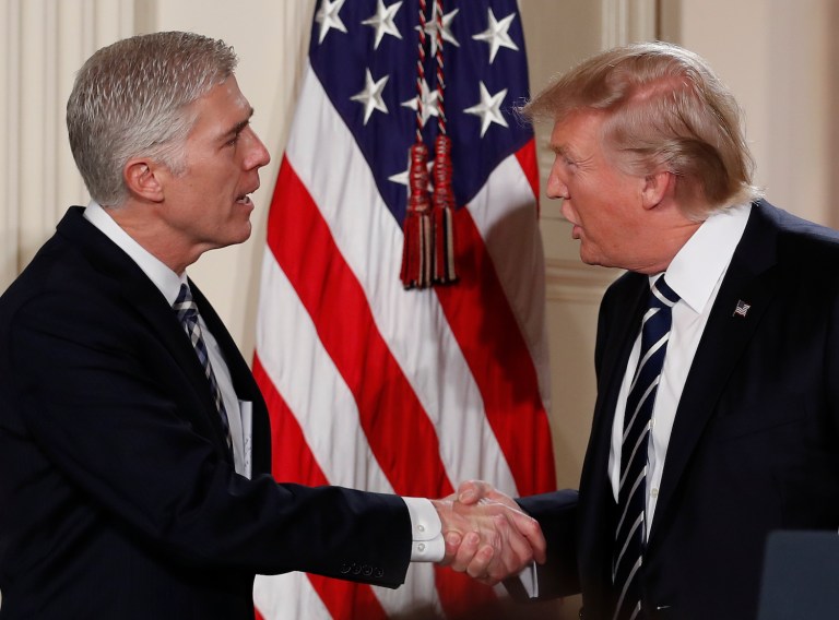 President Trump would likely not be in the Oval Office today if not for his pledge to appoint conservative judges to federal courts. (AP Photo/Carolyn Kaster)