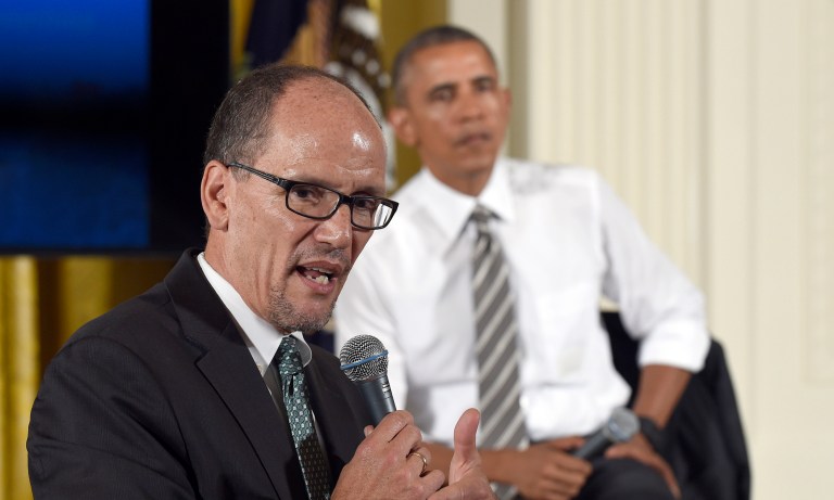 President Obama declined Friday to endorse his labor secretary, Tom Perez, to head the Democratic National Committee. (AP Photo/Susan Walsh)