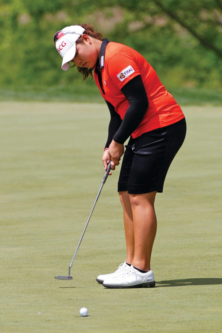 Hunter Martin/Getty Images
Ariya Jutanugarn shot a 7-under 64 in the first round of the Kingsmill Championship on Thursday.