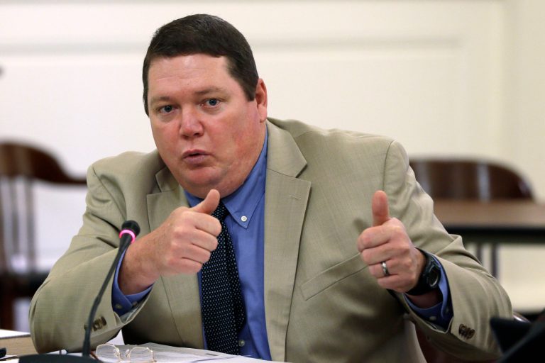 Arkansas State Sen. Bryan King, R-Green Forest, King voted against legislation this year authorizing the state to use federal Medicaid money to buy private health insurance for low-income residents. (AP/Danny Johnston)