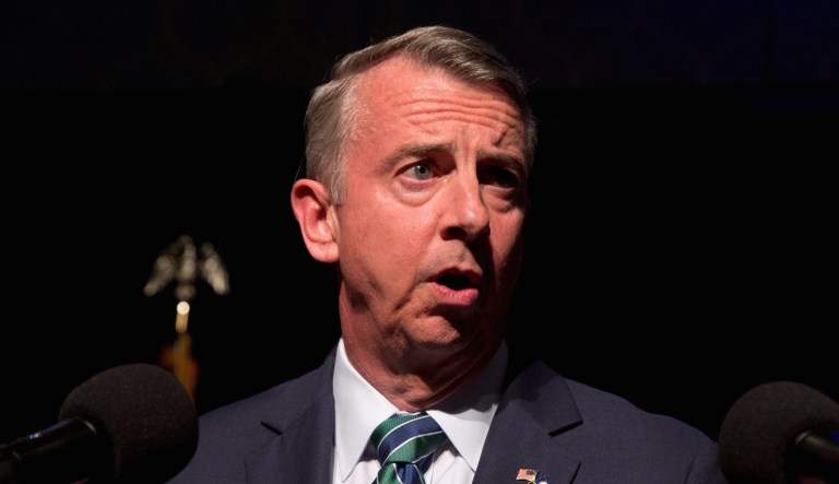 Republican gubernatorial candidate Ed Gillespie delivered his concession speech during a party in Richmond, Va. Tuesday night. Gillespie lost to Democrat Lt. Gov. Ralph Northam. (AP Photo/Steve Helber)