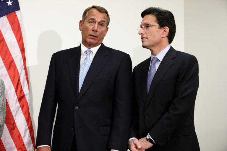 House Republicans sent a letter to Speaker John Boehner Ohio, left, and Majority Leader Eric Cantor of Virginia, calling for the body to continue efforts to repeal Obamacare. (AP File)