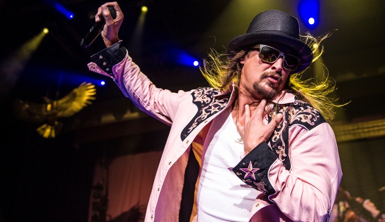 Kid Rock is being accused of violating federal law by touting his campaign for a seat in the U.S. Senate this summer and selling campaign merchandise. (Photo by Amy Harris/Invision/AP)