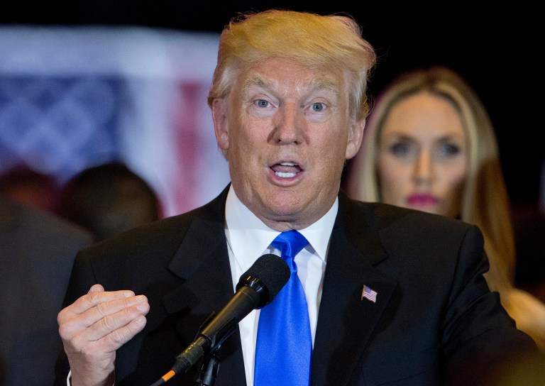 Republican presidential candidate Donald Trump says he doubts he'll have a good relationship with British Prime Minister David Cameron if he wins the White House. (AP Photo/Mary Altaffer)