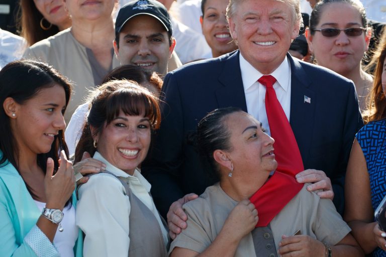 President Obama on Thursday rejected the idea that Donald Trump will help working people, and said everything in Trump's history shows that he won't. (AP Photo/ Evan Vucci)