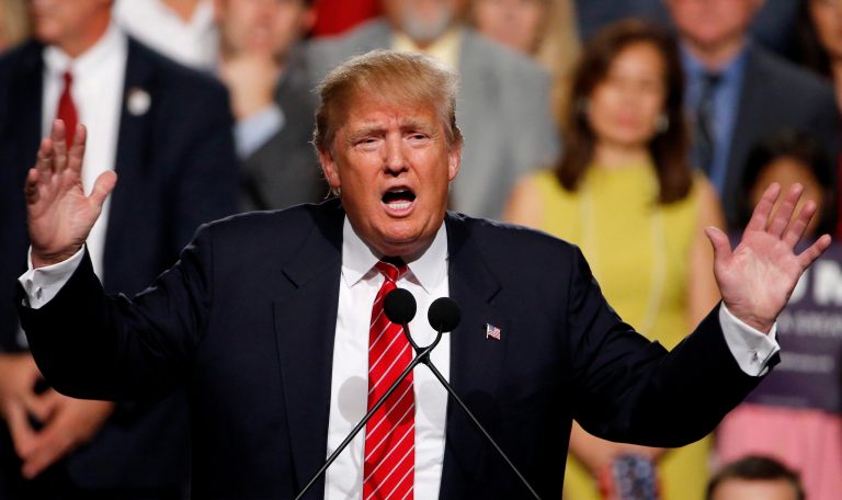 Donald Trump is now the front-runner for the Republican nomination for president, according to the polls. (AP Photo)
