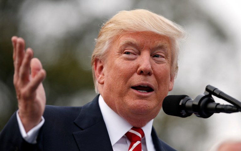 Trump said on Twitter Friday night that the Obama administration knew about Russian meddling in the U.S. presidential election and did nothing. (AP Photo/Alex Brandon)