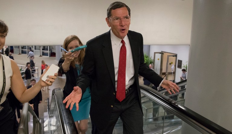 "People like Nancy Pelosi run for office so they can basically try to grow the government," Barrasso said, adding people like him seek public office to "grow the economy" through "tax and regulation relief." (AP Photo/J. Scott Applewhite, File)