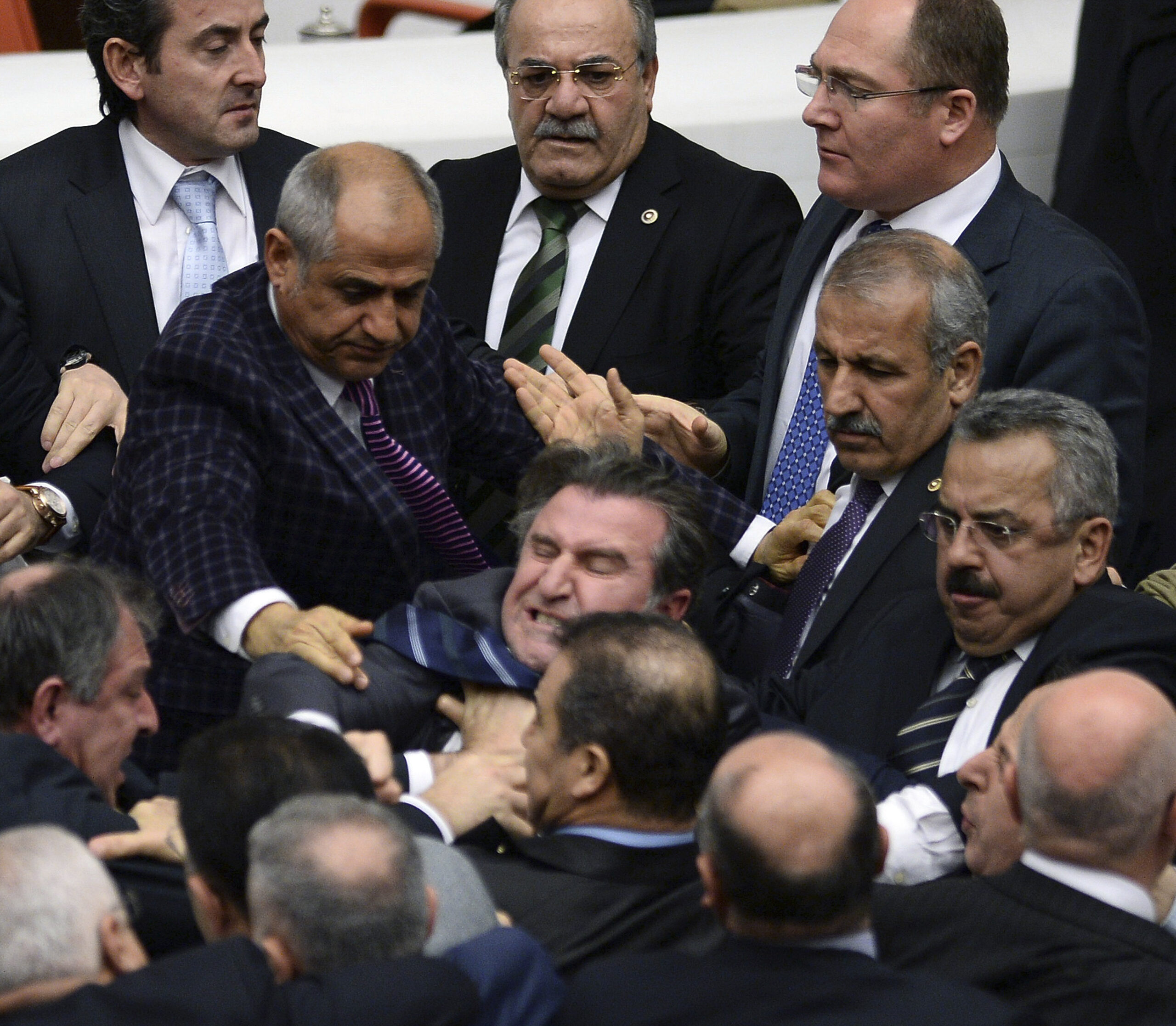 Turkish legislators brawl over disputed bill