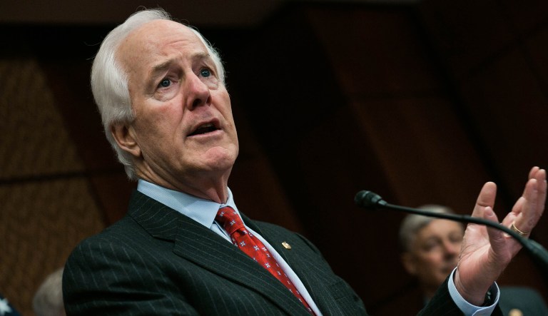 Senator John Cornyn, R-Texas, said he is more hopeful that Obamacare can be repealed thanks to a bill proposed by Sens. Bill Cassidy and Lindsey Graham. (Graeme Jennings/Washington Examiner)