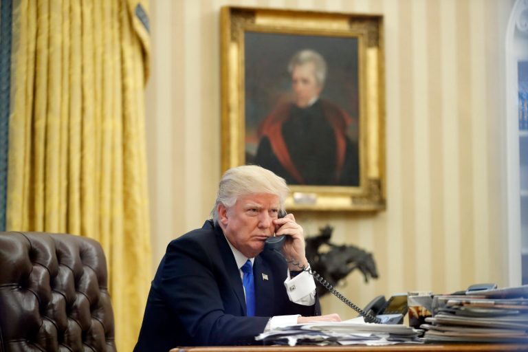 President Trump informed Mexican President Pena Nieto and Canadian Prime Minister Justin Trudeau on Wednesday afternoon that he will not pull the U.S. from the North American Free Trade Agreement (NAFTA) despite reports earlier in the day that he had considered doing so. (AP Photo/Alex Brandon)