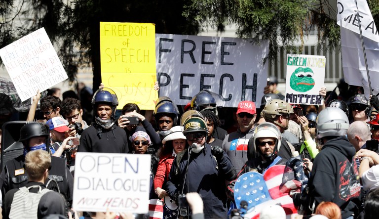 The very people who have taken upon themselves the task of determining what constitutes offensive speech are apparently out of touch with what most minorities perceive as offensive speech. (AP Photo/Marcio Jose Sanchez)