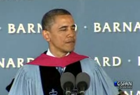 Obama refuses to moonwalk for college grads