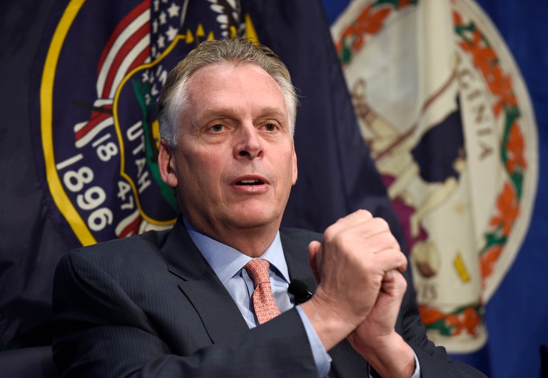 Virginia Gov. Terry McAuliffe is being sued by state Republican lawmakers over his decision to allow former felons vote. (AP Photo/Susan Walsh)