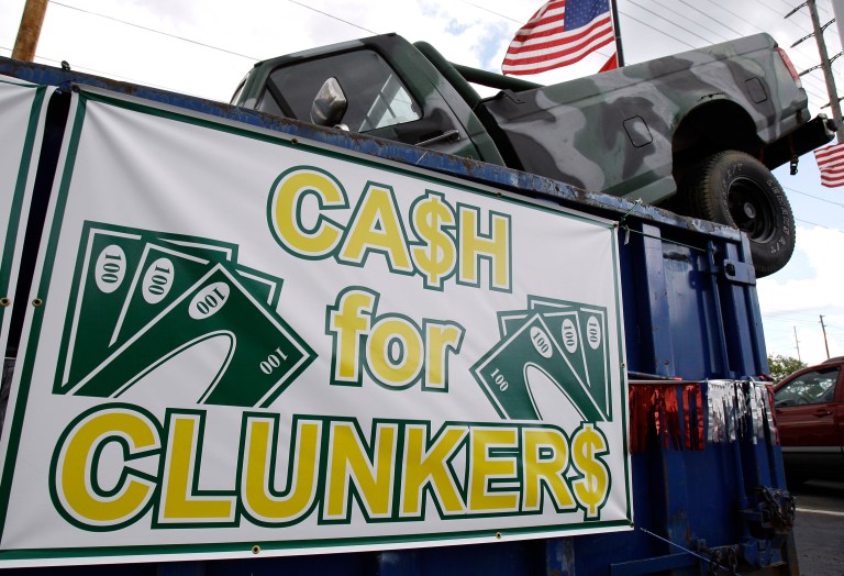 Cash for Clunkers' unfortunate effects are just now beginning to become obvious. (AP Photo/Darron Cummings)