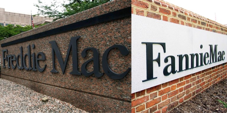The government-owned mortgage businesses Fannie Mae and Freddie Mac are both reporting second-quarter profits. (AP Photo)