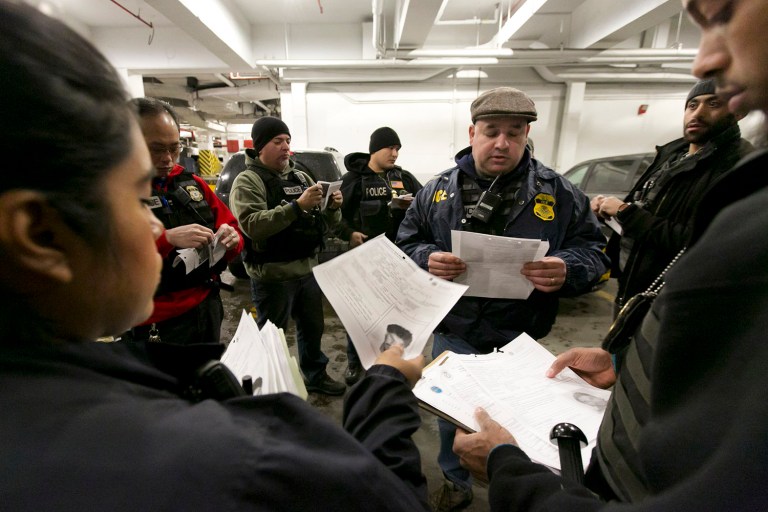 Kelly also called on Immigration and Customs Enforcement to hire 10,000 new officials to handle the increased enforcement activity. (AP Photo/Richard Drew)