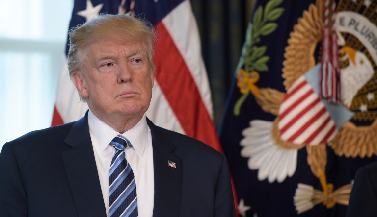 Leaders of the American Constitution Society held a briefing call aiming at mobilizing liberal opposition to Trump's judicial nominees. (AP Photo/Susan Walsh, File)