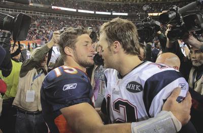 Showing a lot of love for Tebow, Brady