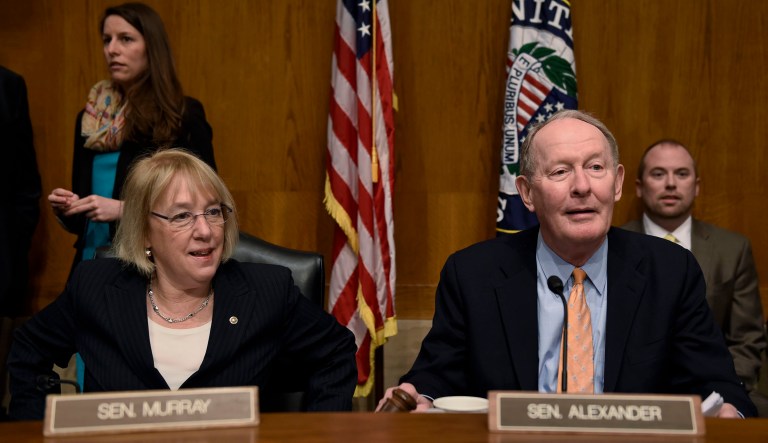 Sen. Lamar Alexander, R-Tenn., said that a small and narrow package to stabilize Obamacare's markets is the best way to end a stalemate between Republicans and Democrats over healthcare that has endured since Obamacare's passage. (AP Photo/Susan Walsh)